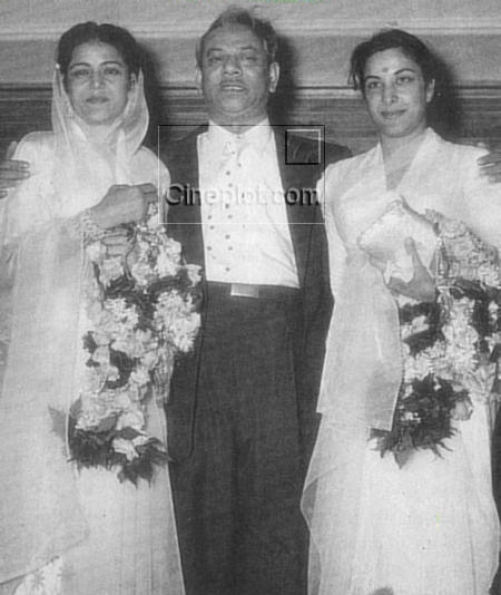 Sardar Akhtar, Mehboob Khan and Nargis
