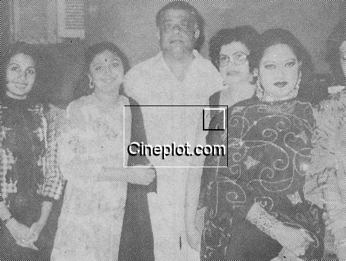 Suraiya with acquaintances at a private function