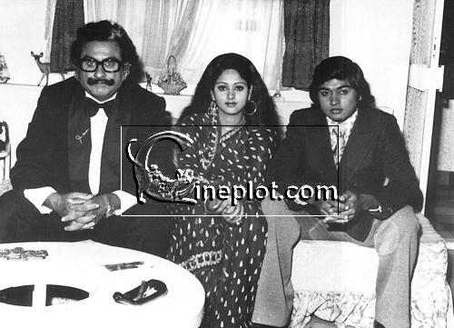 Kishore Kumar, Jaya Sudha and Amit Kumar