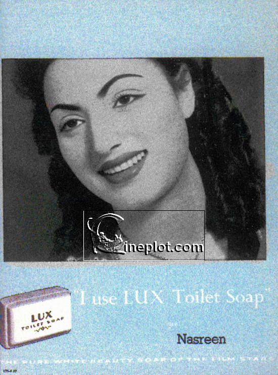 Nasreen posing for Lux Toilet Soap (1957)