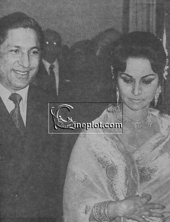 Waheeda Rehman and (ex) fiance Farid Ahmed Siddiqi (1973)